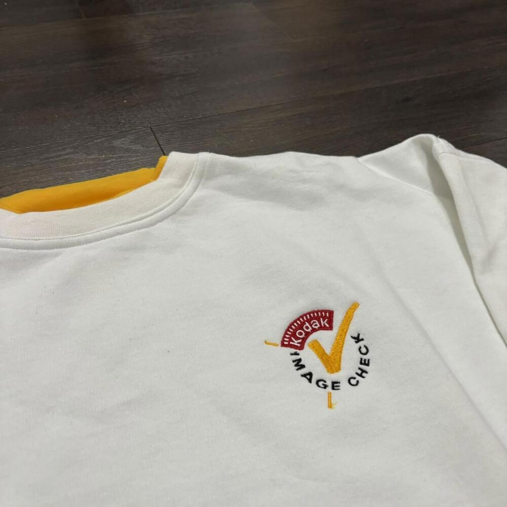 Vintage Kodak Photo Check Crewneck Sweatshirt 90s XL